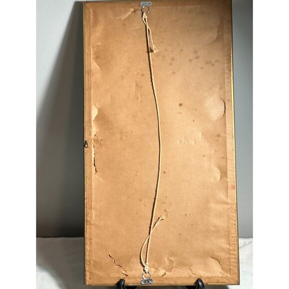 Reverse Foil Art Glass Framed Religious Bless Our House Sacred Heart of Jesus - Picture 7 of 12